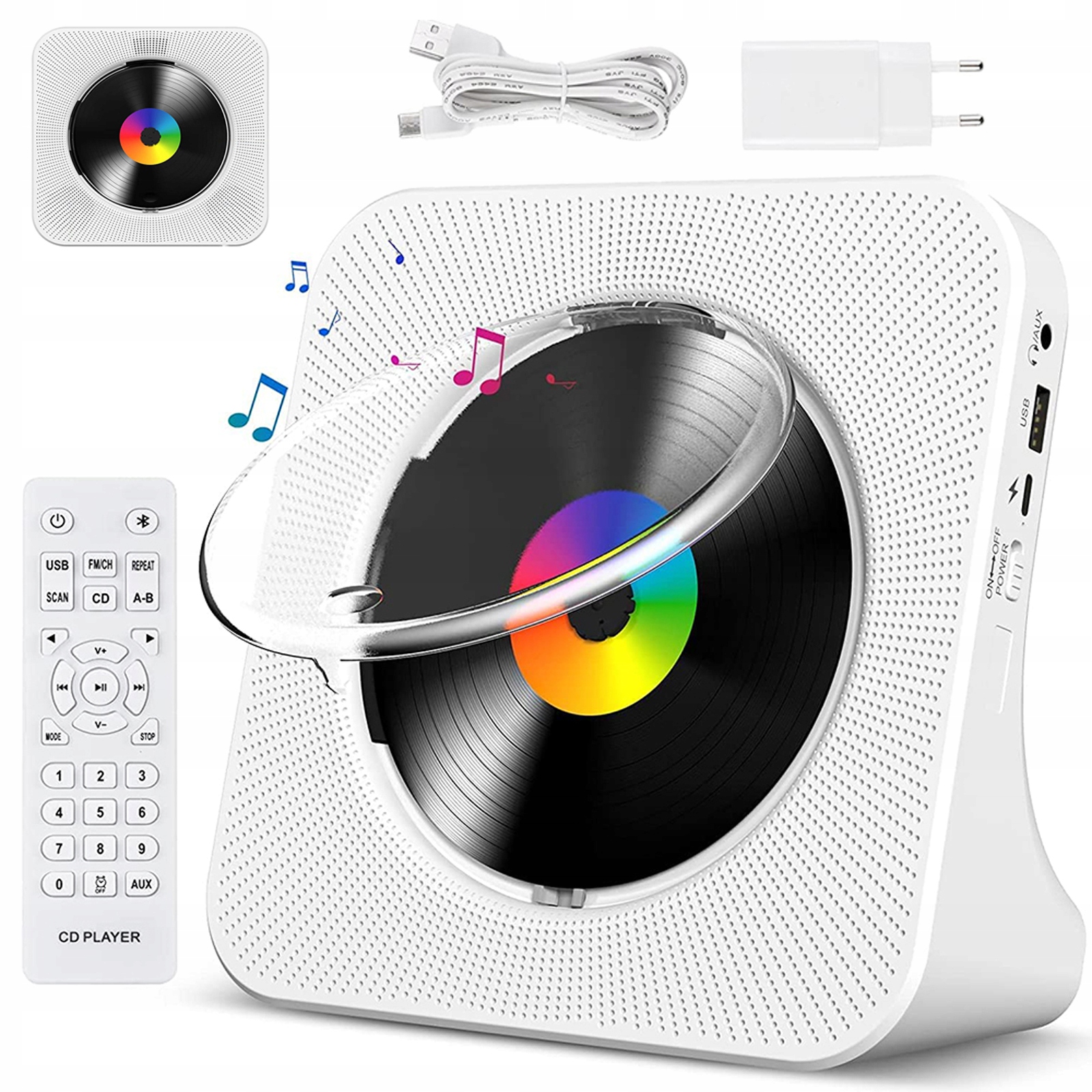 

Odtwarzacz CD Głośnik Radio Fm Bluetooth Przenośny