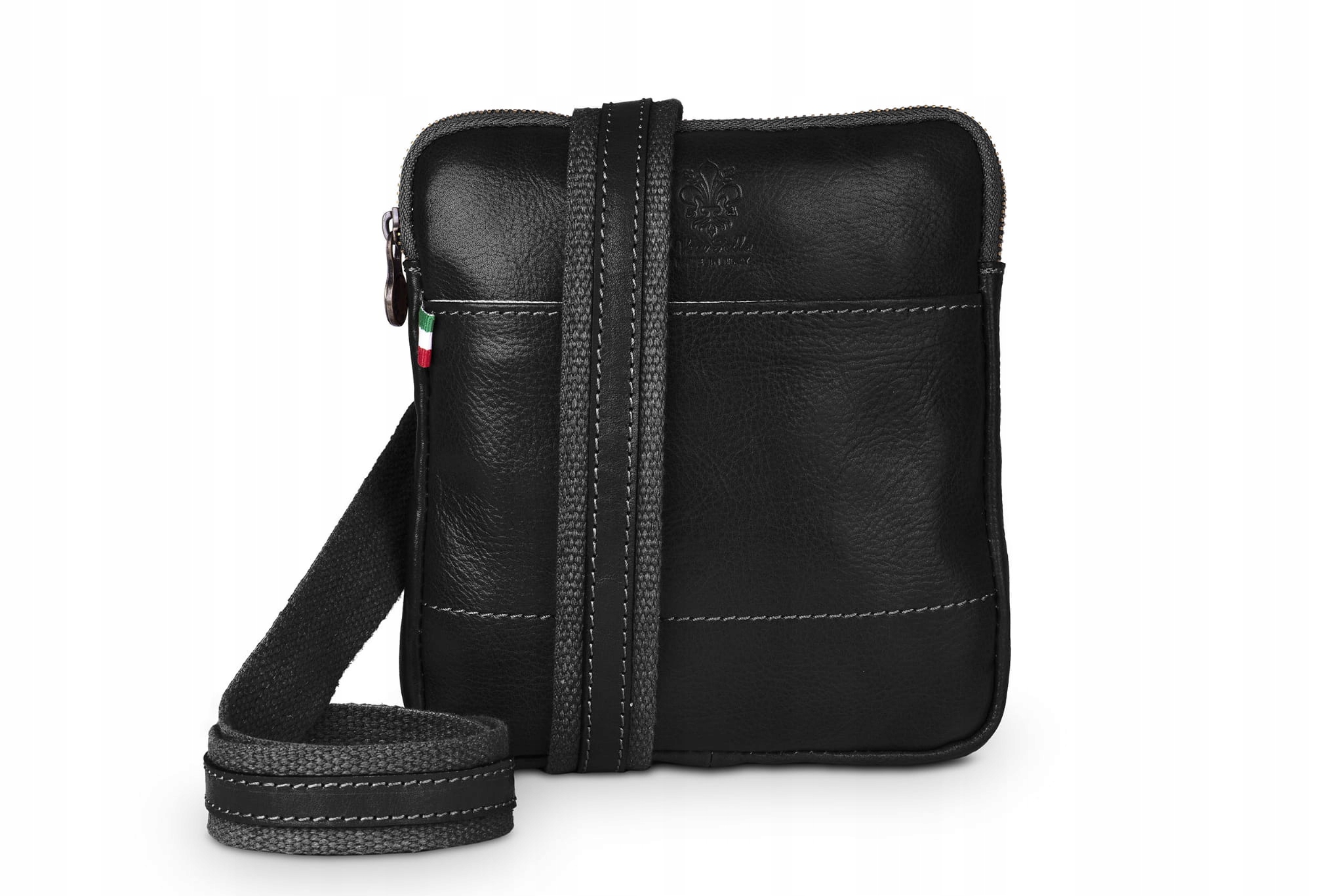 Kabelka Přes Rameno Kožená Vera Pelle Viaggio Černá