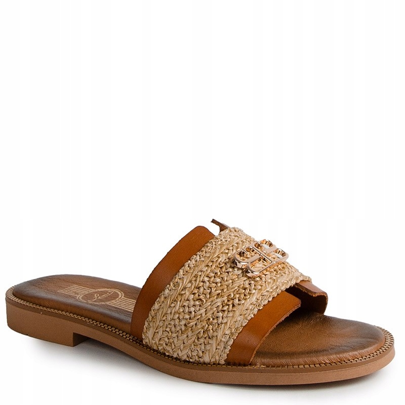 Lemar 40426 Hnědé Kožené Nazouváky S Ozdobou 37