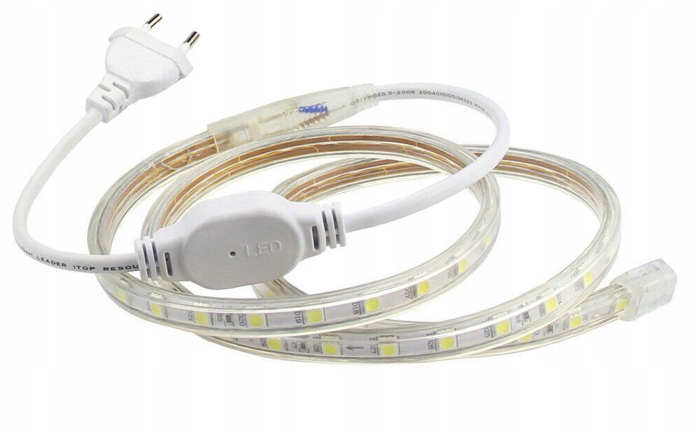 Taśma Led 230V Na Zewnątrz 11 metrów Neutralna Smd 5050 60 diod zestaw 11m