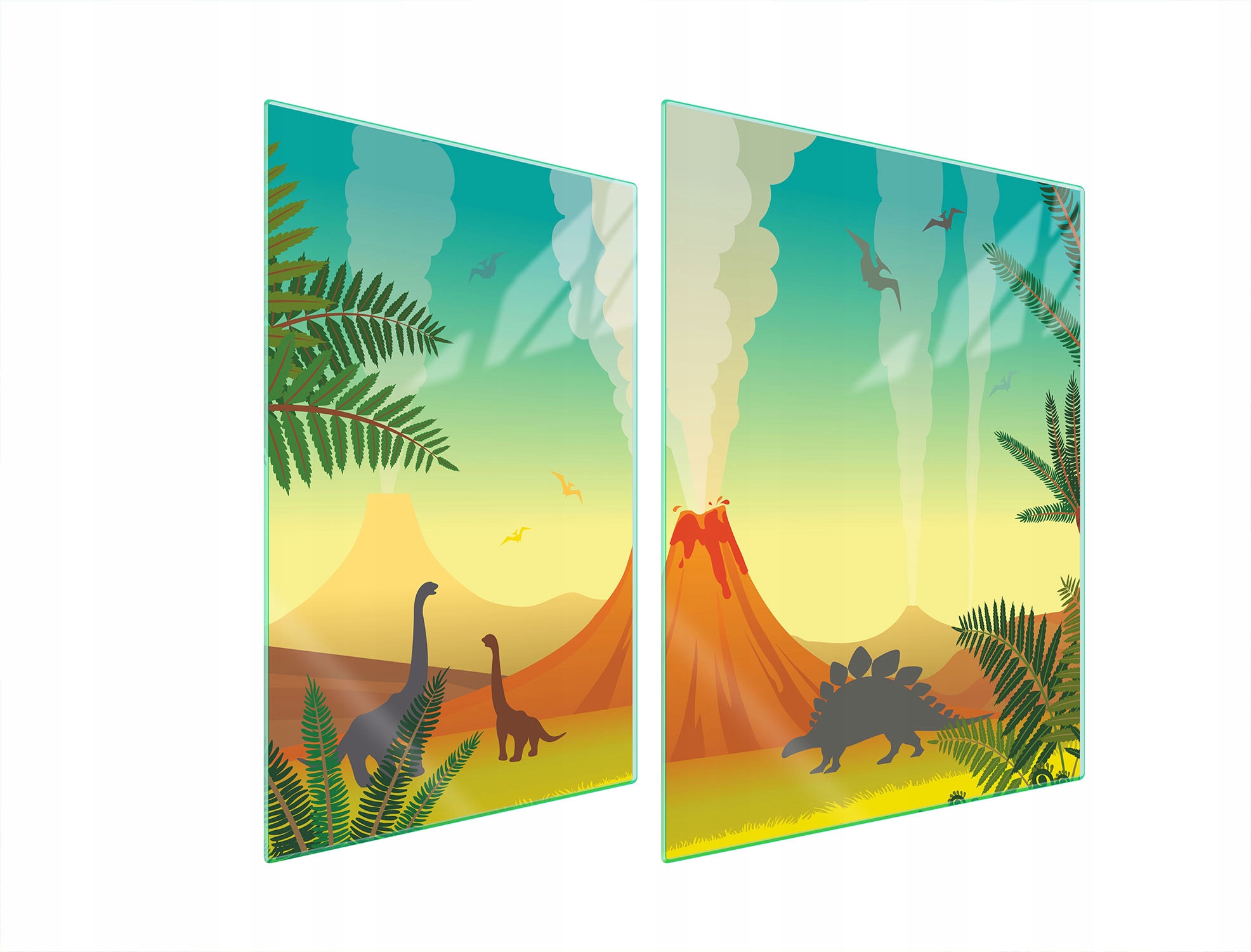 Skleněná Ochranná Deska Na Sporák 70x52 Vulkan Tvrzené Sklo