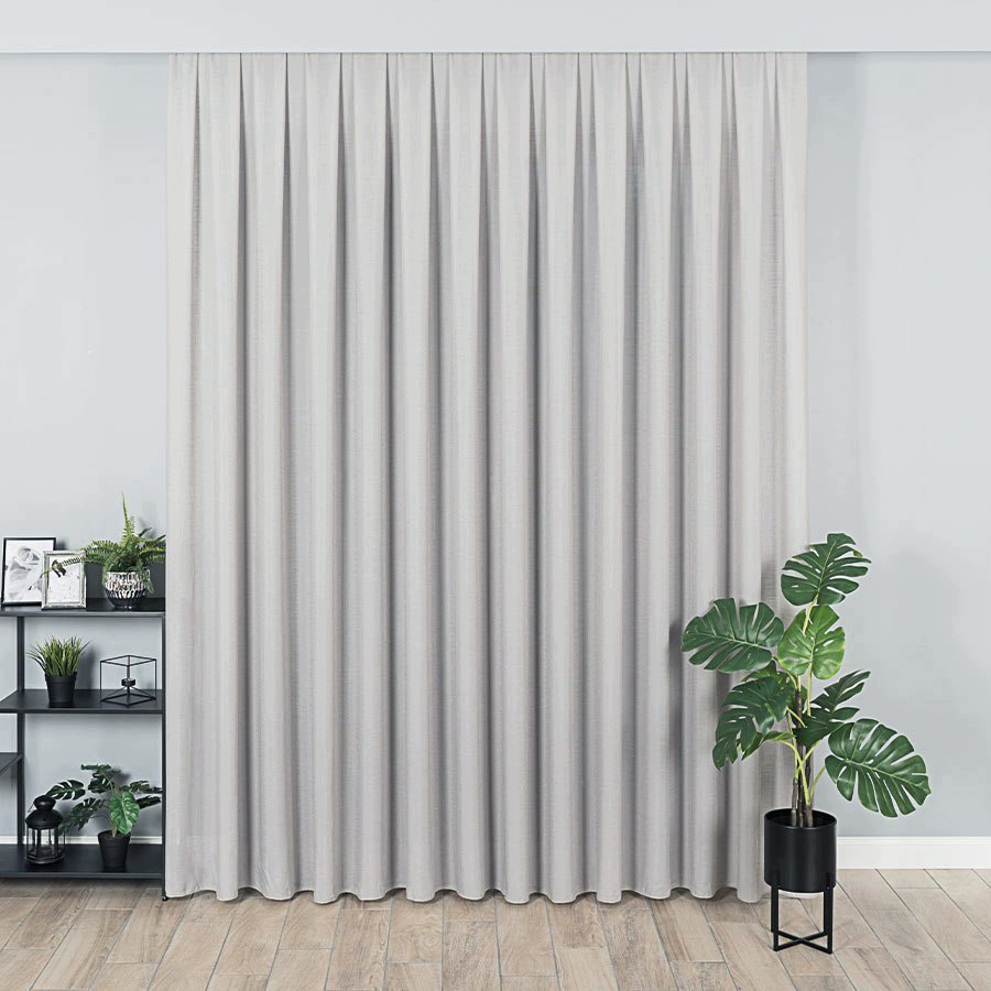 Mg Záclona fantazijní s olověnkou světle šedá 0211M Šitá S Páskou 500x220cm