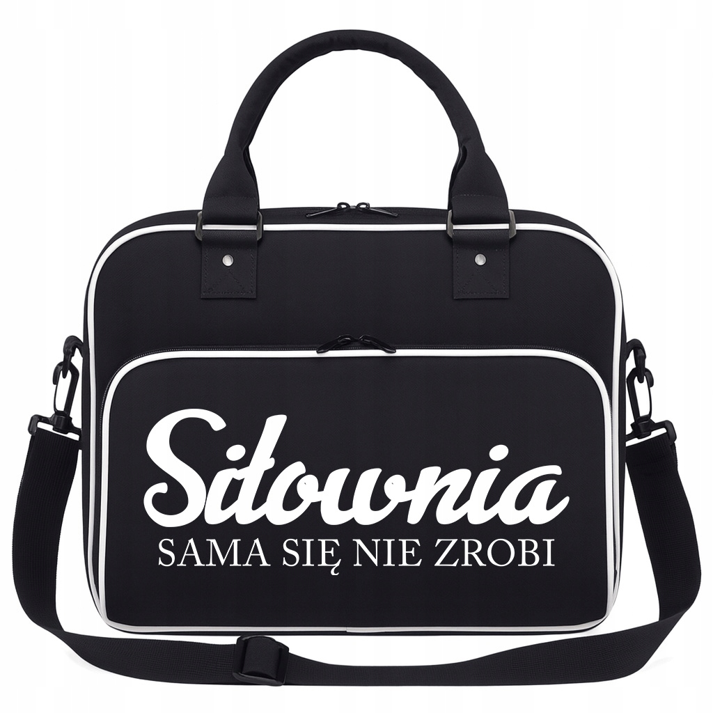 Torba Czarna Siłownia Sama Się Nie Zrobi Pojemna Siłownię Trening Pilates