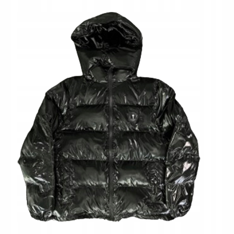 Trapstar London Down Jacket Parka kurtka Shiny Black Sticky Logo