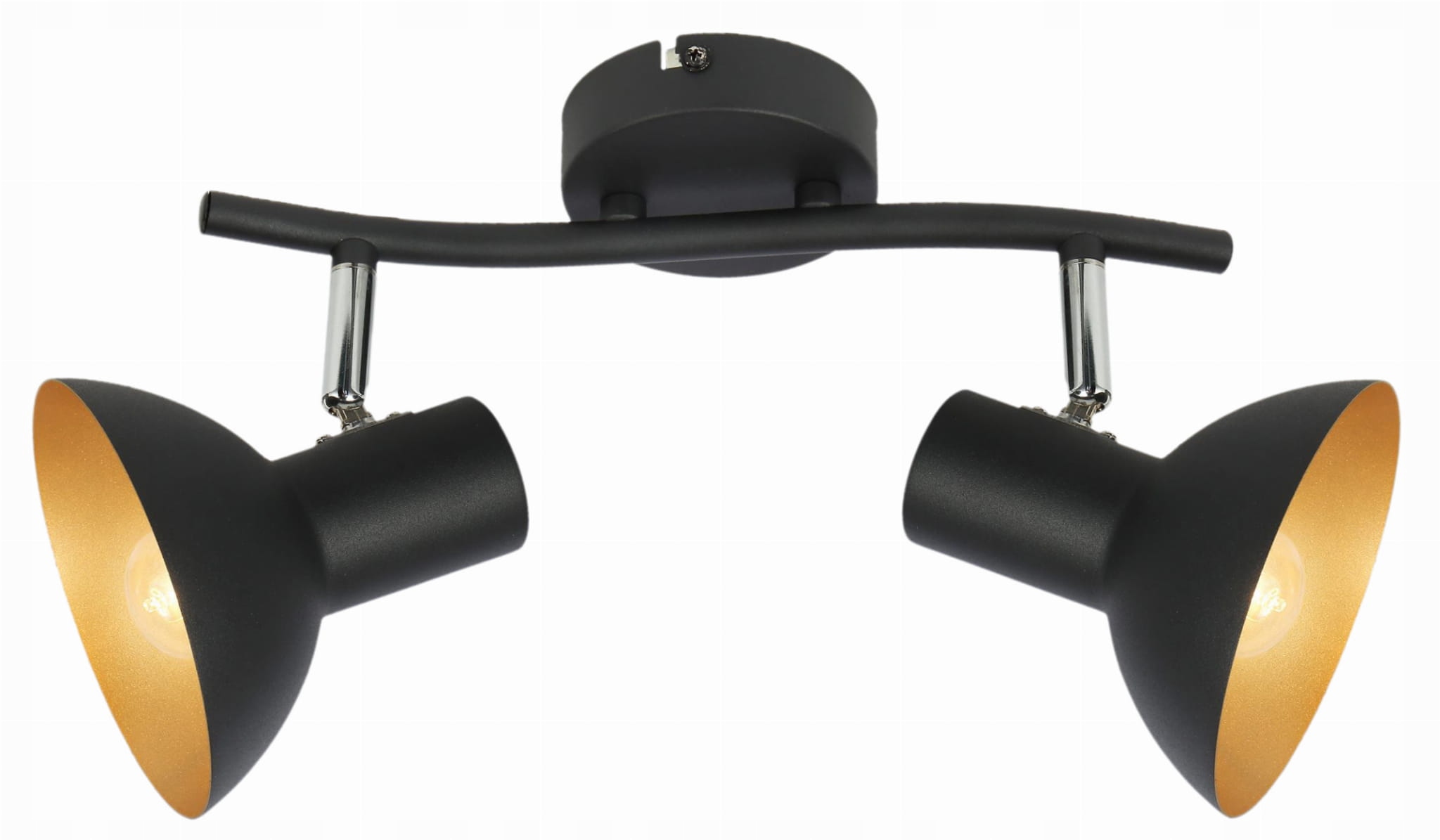 Candellux Diso stropní svítidlo 2xE27 černá/zlatá 38 Cm