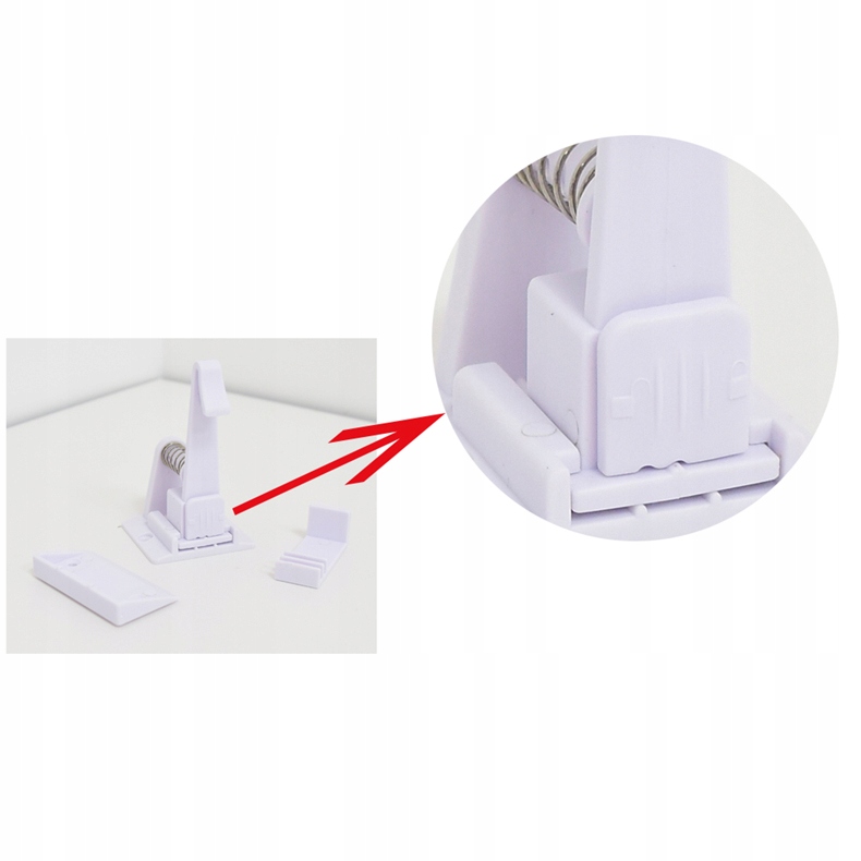 ZABEZPIECZENIE BLOKADA UKRYTA DO SZAFEK MEBLI SZUFLAD WEWNĘTRZNA 2 SZT. Kolor biel