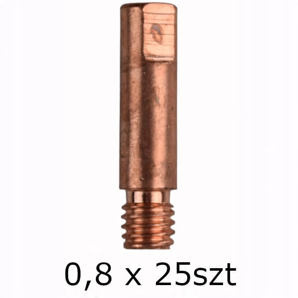 

Końcówka Prądowa Mig Mag M6, dł.25mm 0,8 mm; 25szt