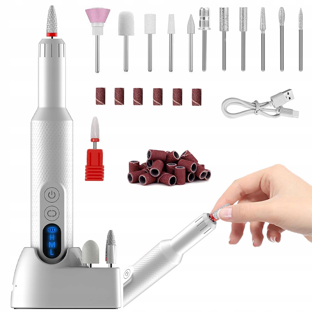 20000RPM Profesionální Bruska Na Nehty A Manikúru Bezdrátová Sada