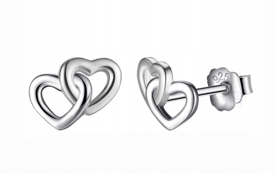 Stříbrné náušnice Ag 925 rhodiované srdce 410322KSS