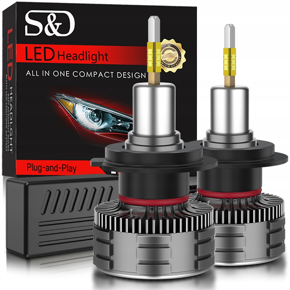 Led Žárovky S&d H7 160W 360° Slim 25000LM Silné Can