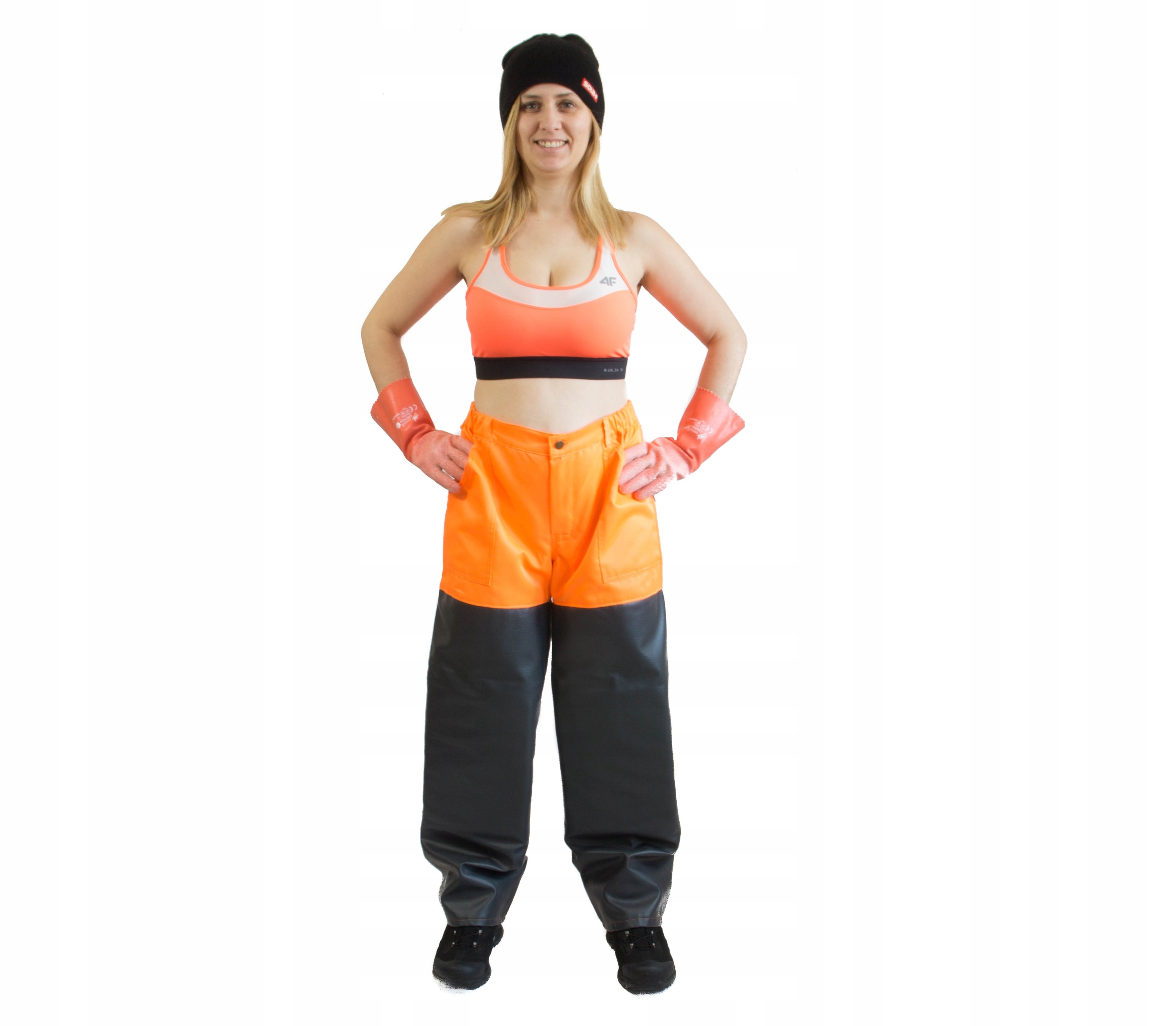 Spodnie posadzkarskie pomarańczowe do pasa rozmiar L 54