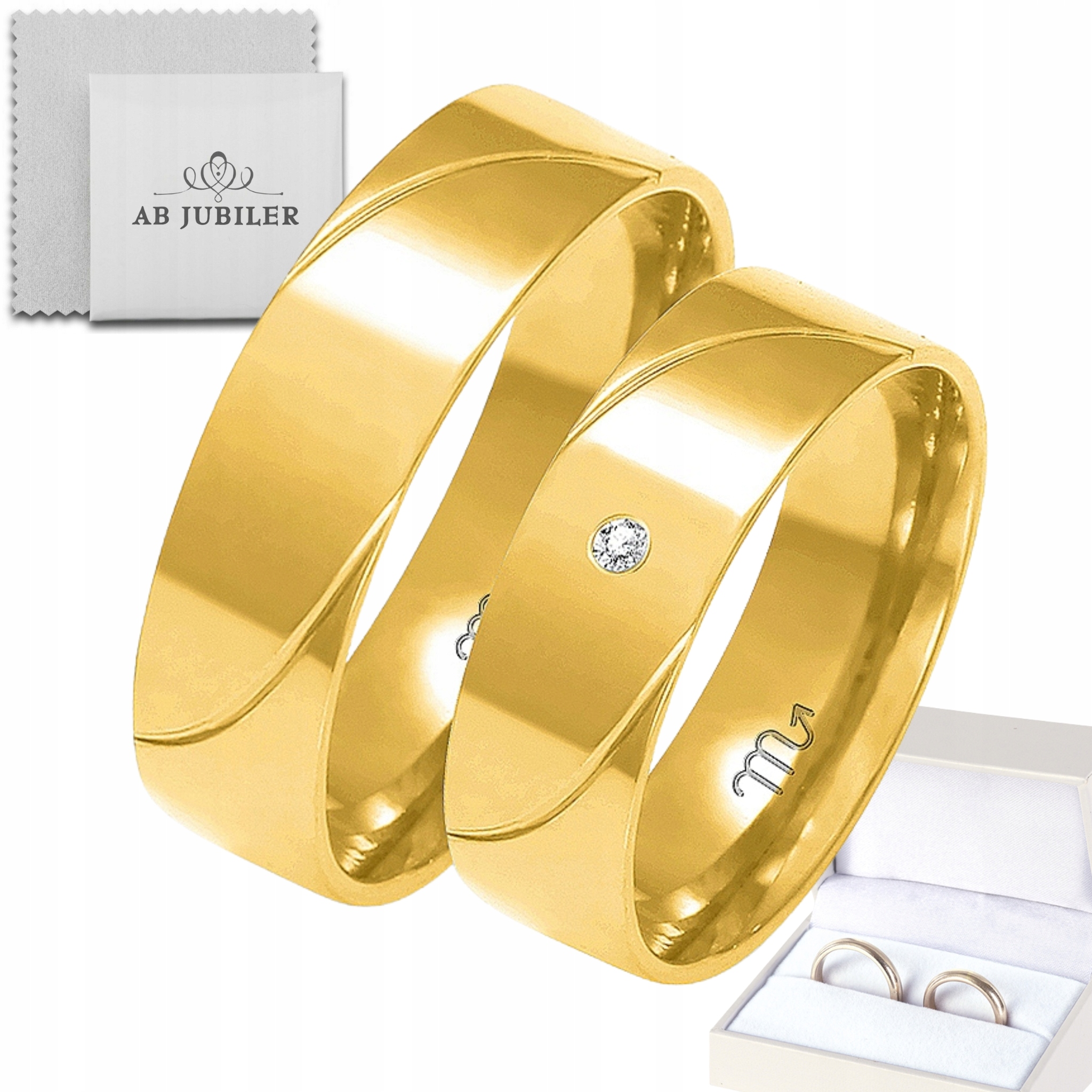 Zlaté Prsteny 14K 6 mm Zirkon id A-157