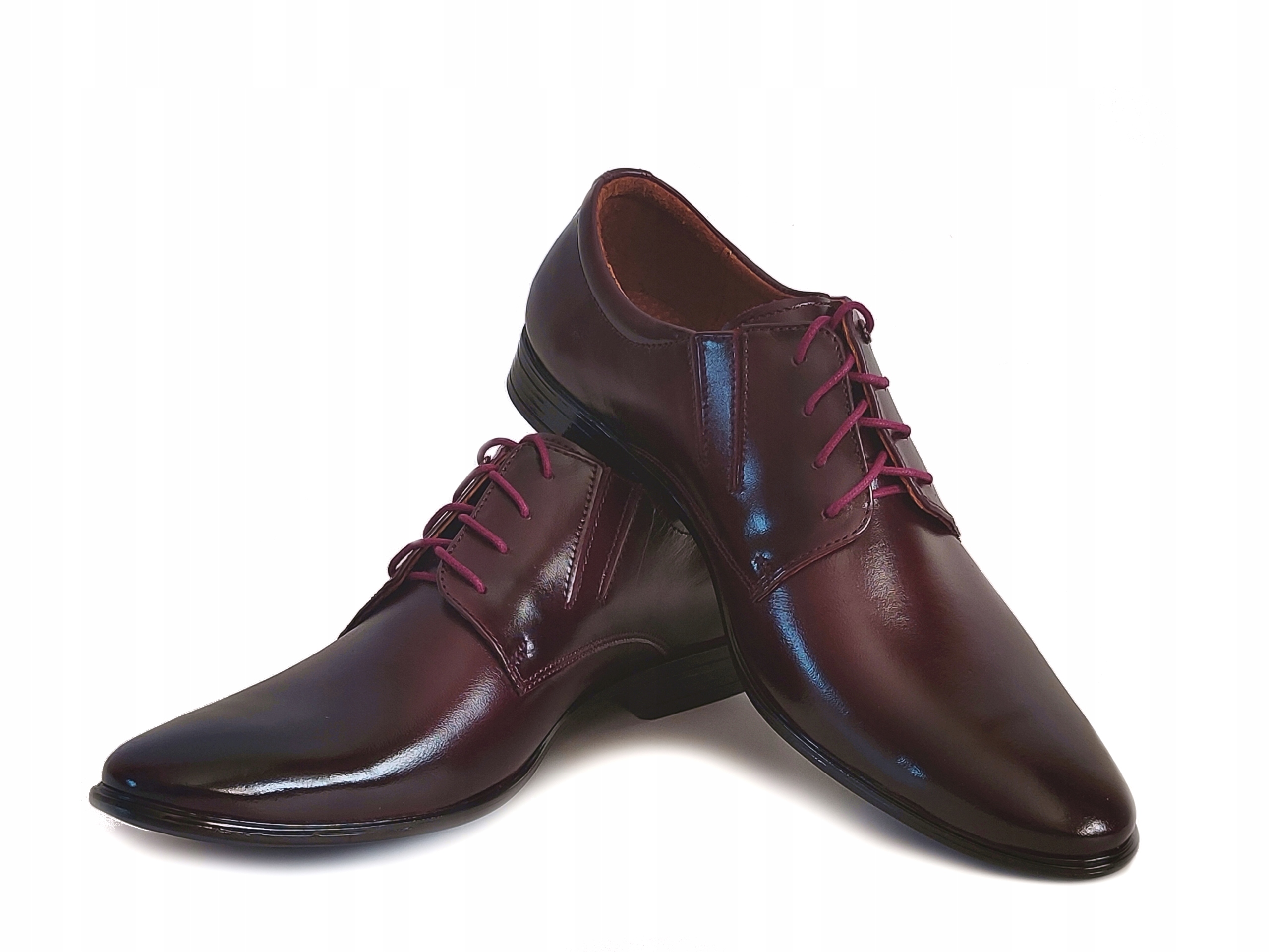 480 společenské boty Polské višeň hladké 40 lícová kůže