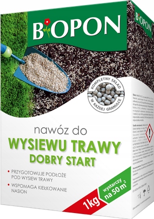 

Biopon nawóz do wysiewu trawy Dobry Start 1kg Npk