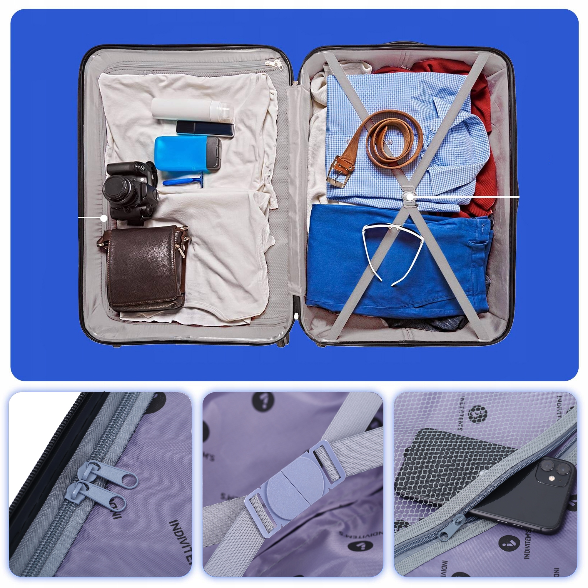 WALIZKA MAŁA S PODRÓŻNA 40L KABINOWA BAGAŻ TORBA Materiał dominujący ABS