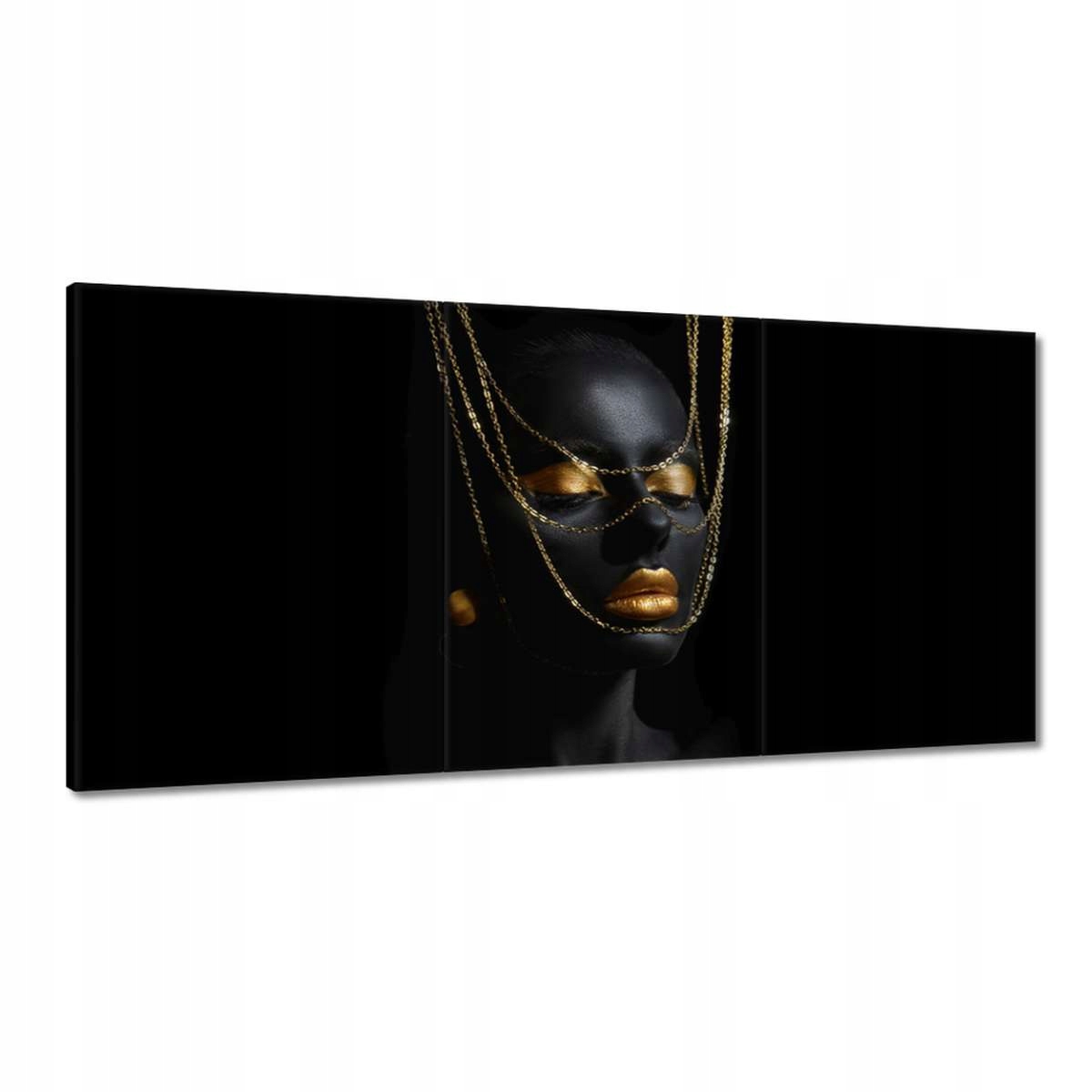 Obrazy 180x90 Hlava ozdobená zlatom