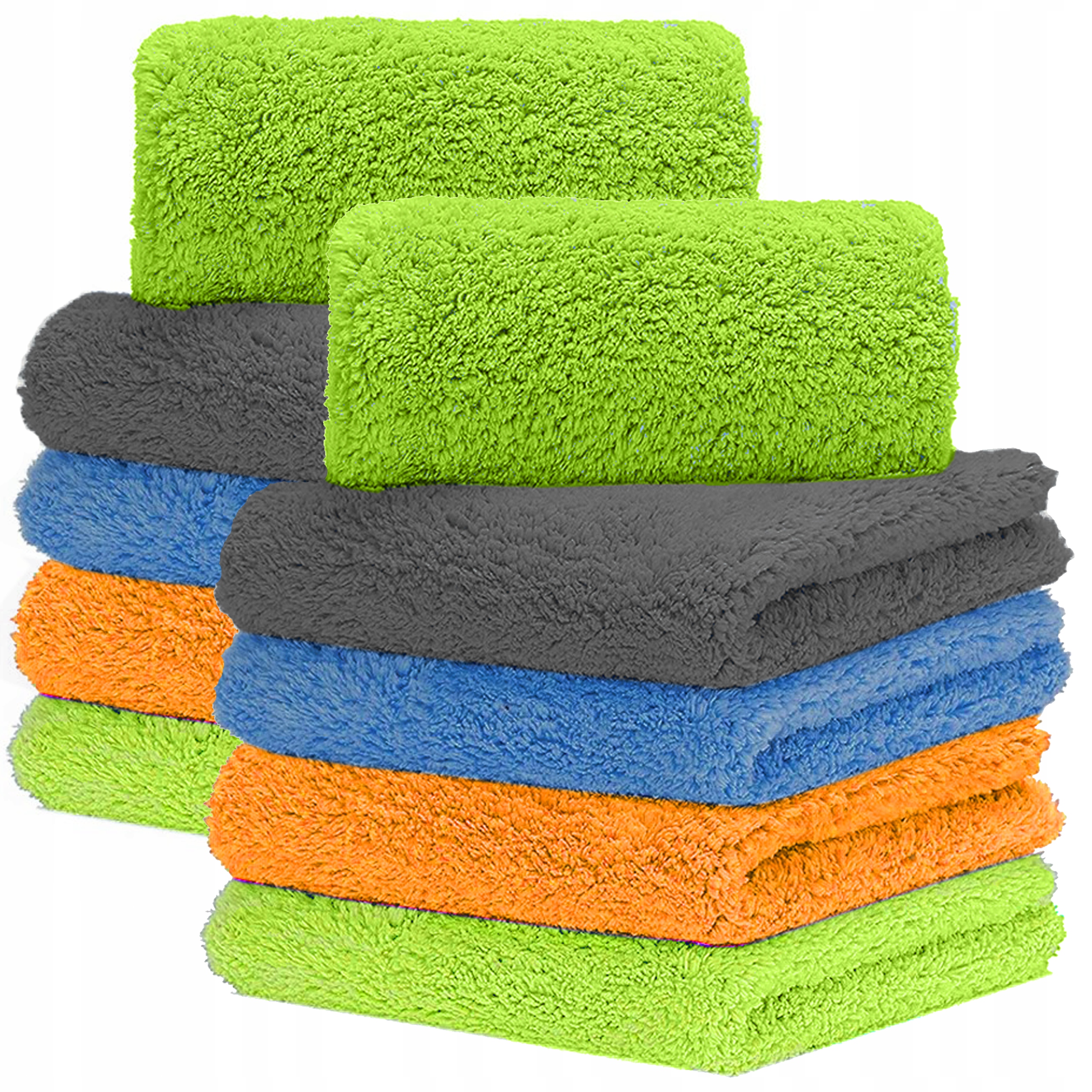 10x Miękka Scierka Sciereczka Z Mikrofibry Do Sprzątania Detailingu 40x40cm