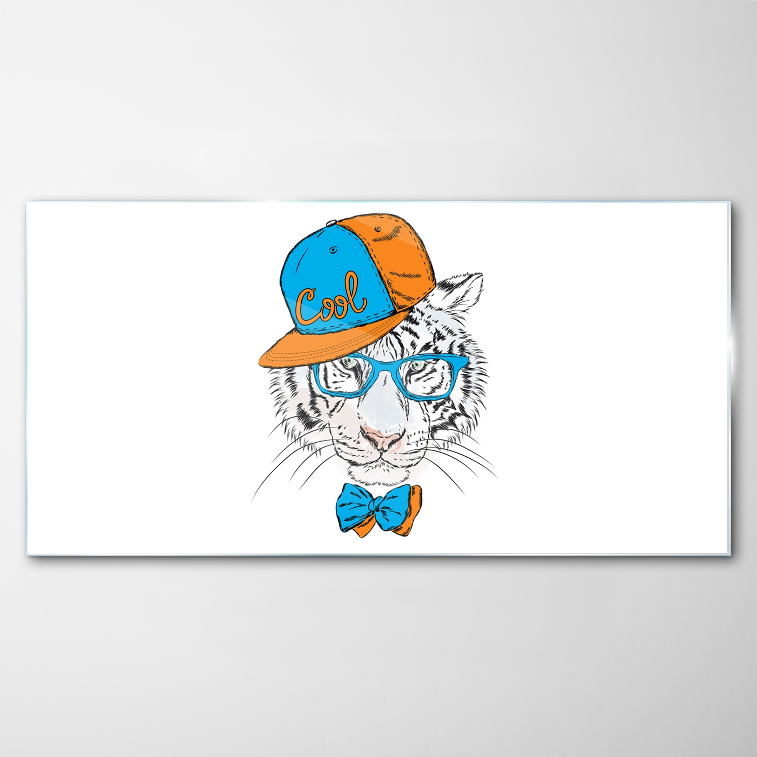 

Hartowany Obraz Szklany Kot Tygrys Okulary 140x70