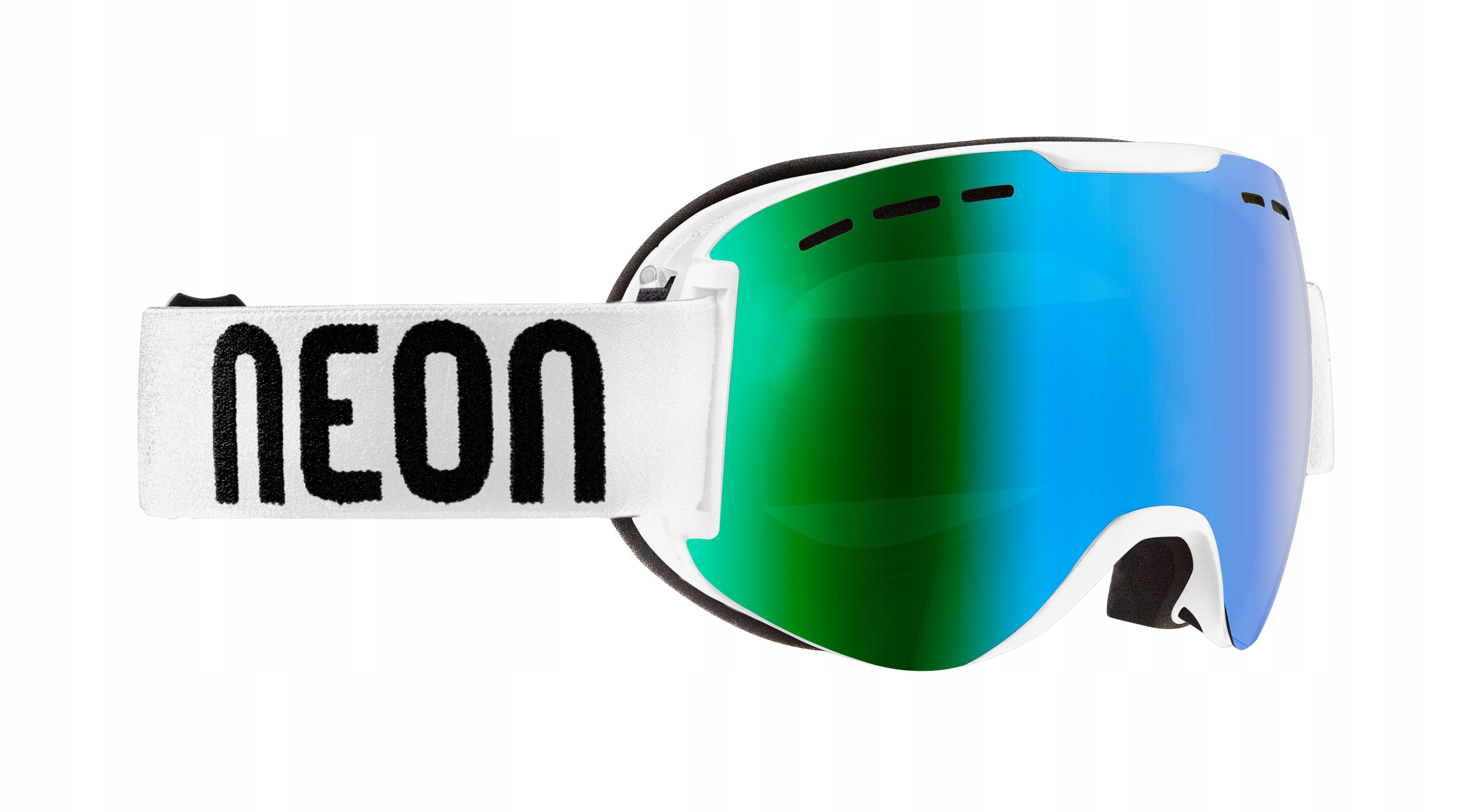 Lyžařské Brýle Neon Dragon White Mirror Green CAT3