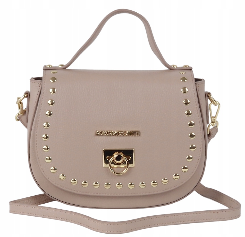 Massimo Contti kabelka přes rameno přírodní kůže pudrová tmavě růžová