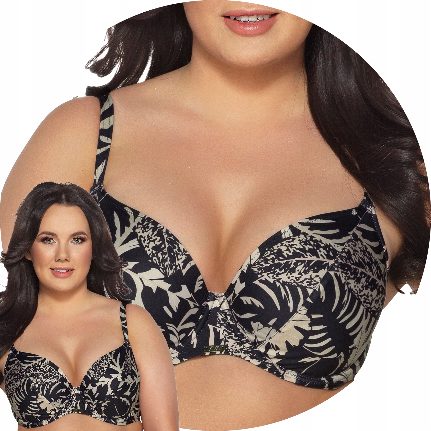 Ava SK-185 mocca 90B Plavková podprsenka Měkká měkká