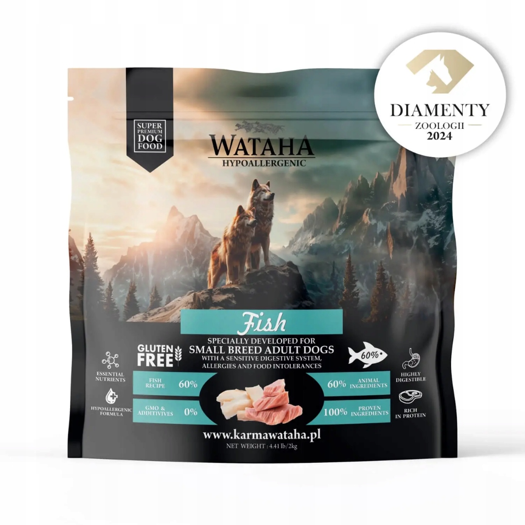 Wataha Fish & Rice Karma sucha Ryba Hypoallergenic 2 kg dla malych psów