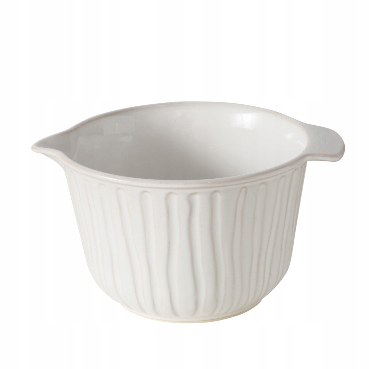 Kuchyňská Keramická Miska S Hubičkou Na Nalévání Velká Bílá 2500 ml