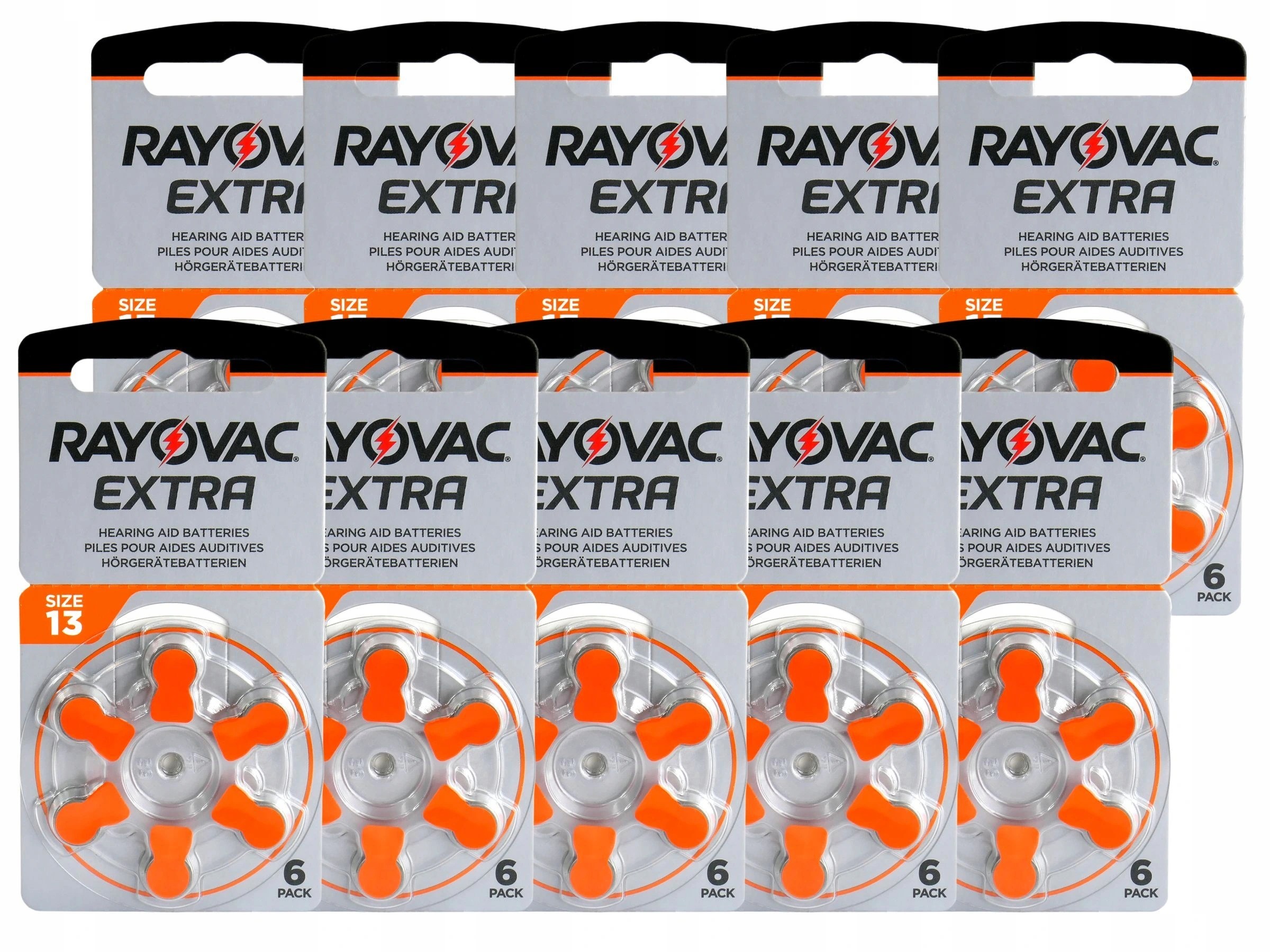 

Baterie do aparatów słuchowych Rayovac 13 60szt