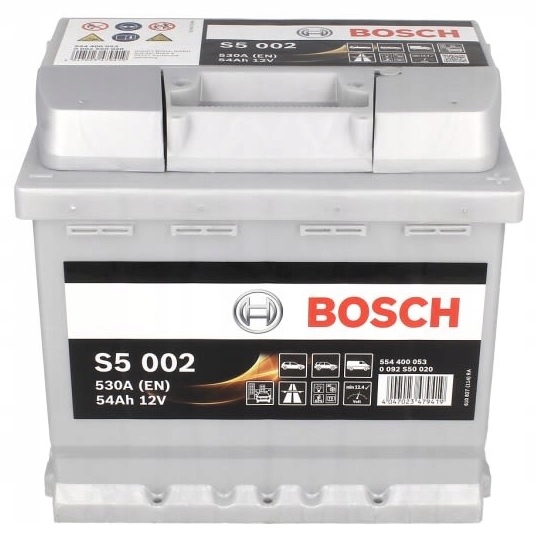 

Akumulator 54AH 530A Silver S5 P+ Bosch
