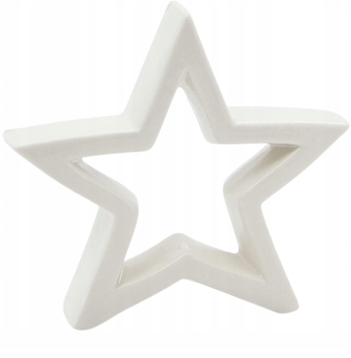 

Dekoracja ceramiczna Figurka biała Gwiazda