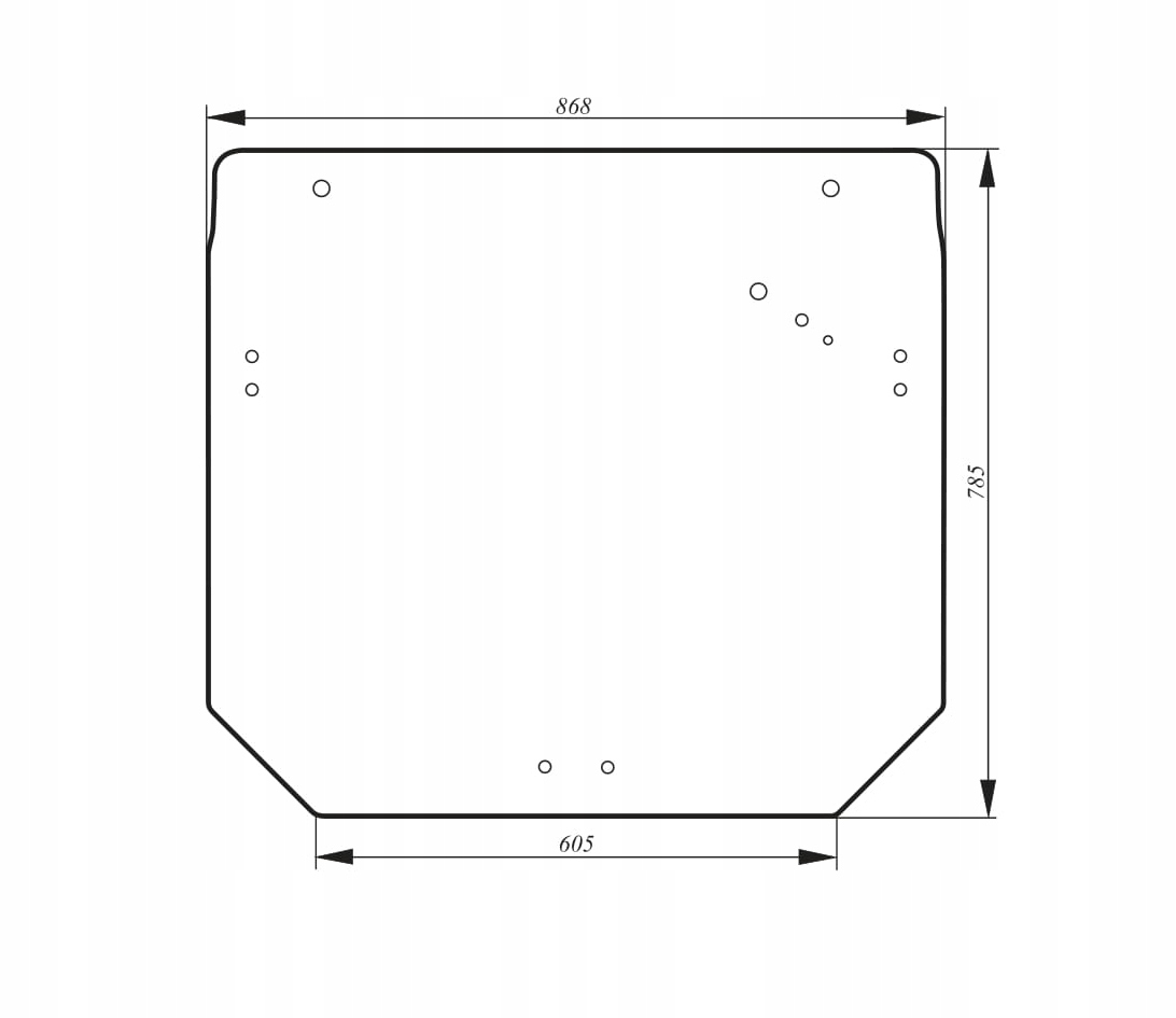 Заднее стекло John Deere 5080 R, 5090 R, R261272