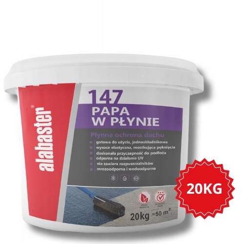 Tekutá lepenka 20 kg elastická střešní vrstva Alabaster 147 barva Šedá