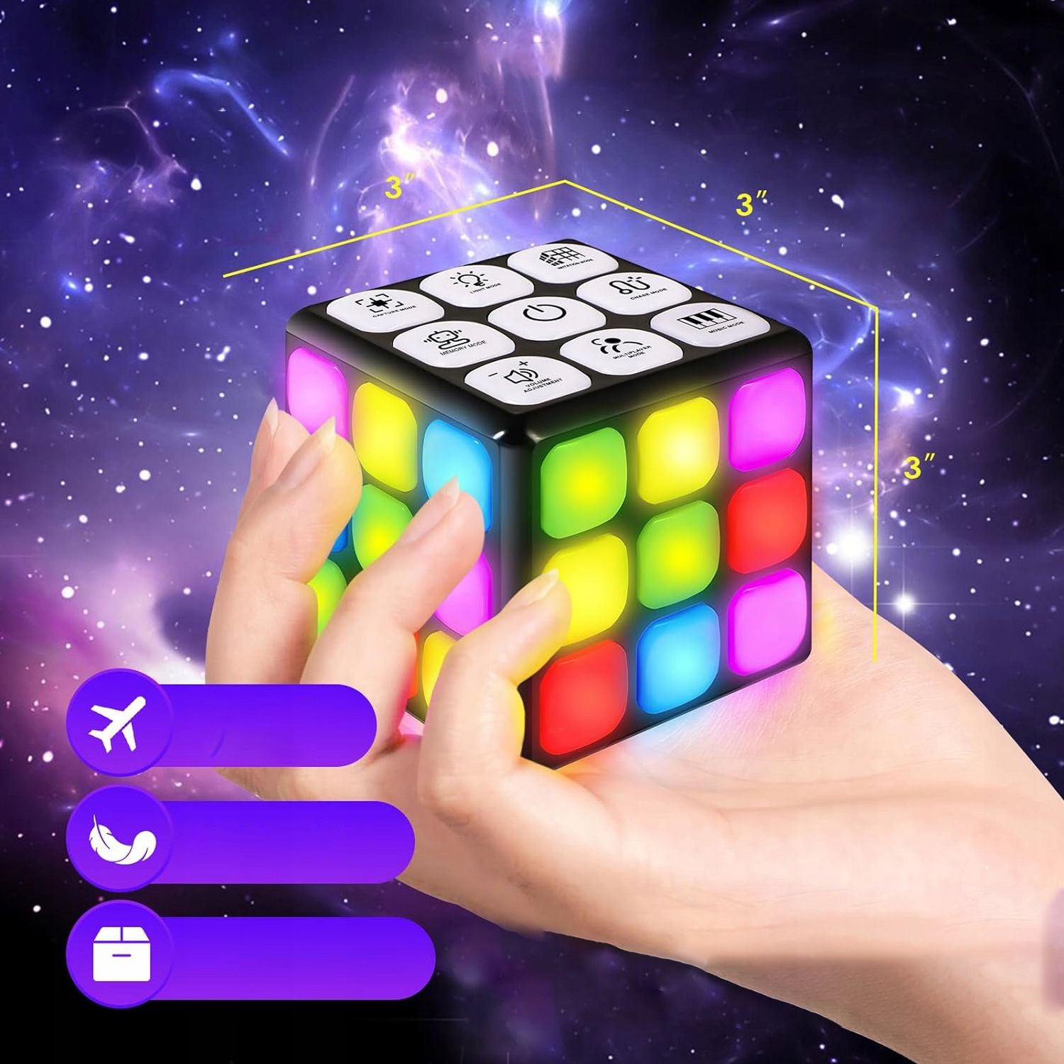 LIGHT UP CUBE TOY ELEKTRONICZNE GRY PRZENOŚNE LED KOSTKA RUBIKA POP IT GRA Kod producenta ELEKTRONICZNE KOSTKA RUBIKA