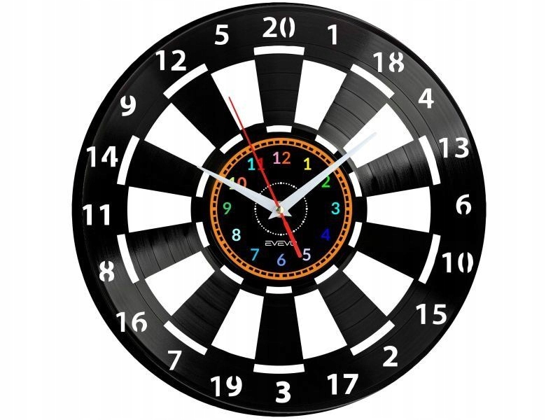 Darts Dárek Originální dekorace do domu Hodiny z vinylové desky