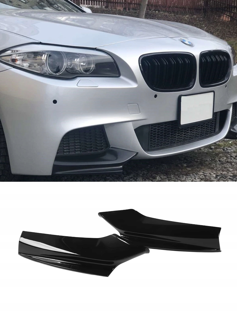 Splitter Flaps Přední Černý Lesk Pro Bmw F10 F11 Nástavec M Balíček M Sport