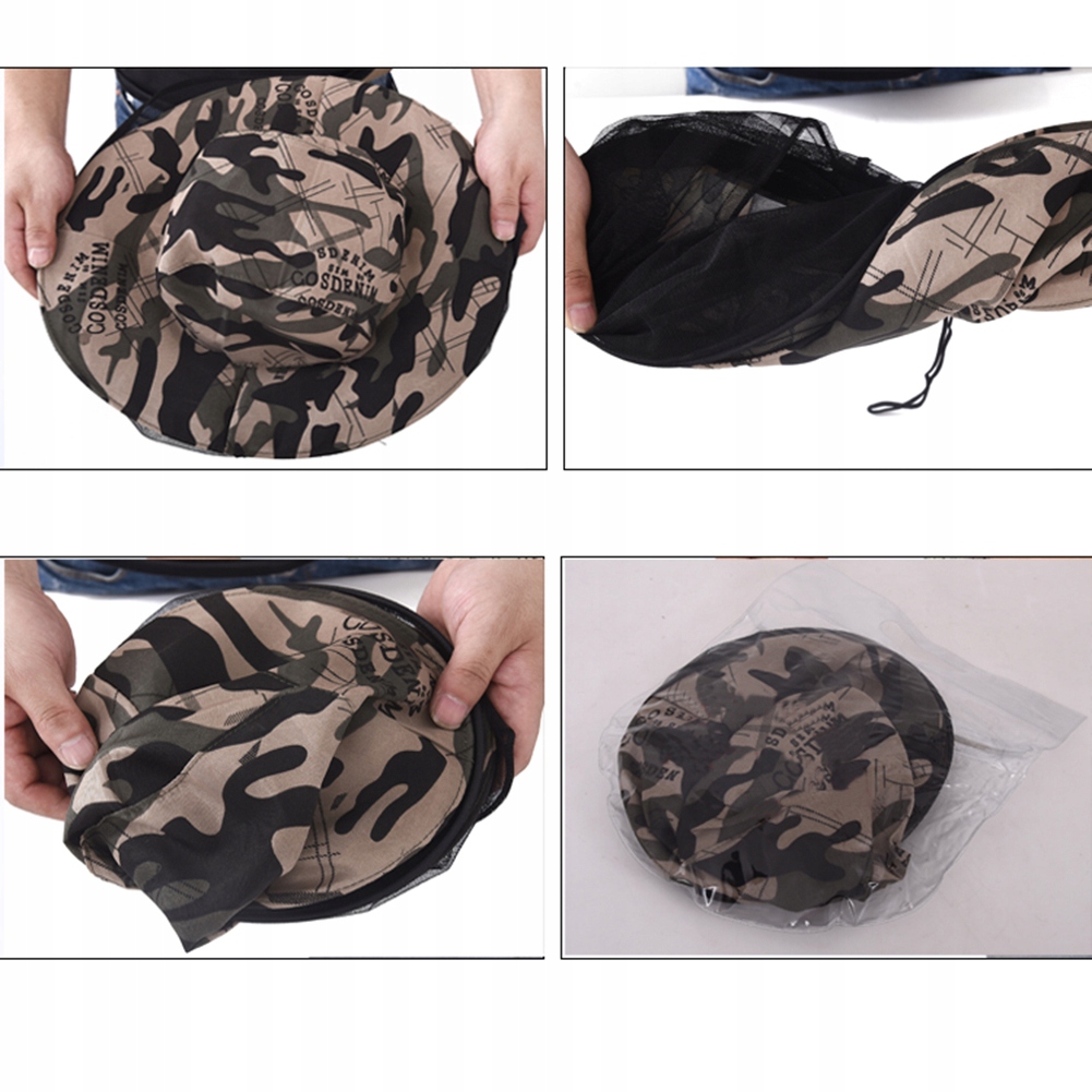 KAPELUSZ MOSKITIERA NA GŁOWĘ KAPELUSZ SIATKA Rozmiar (obwód głowy w cm) uniwersalny