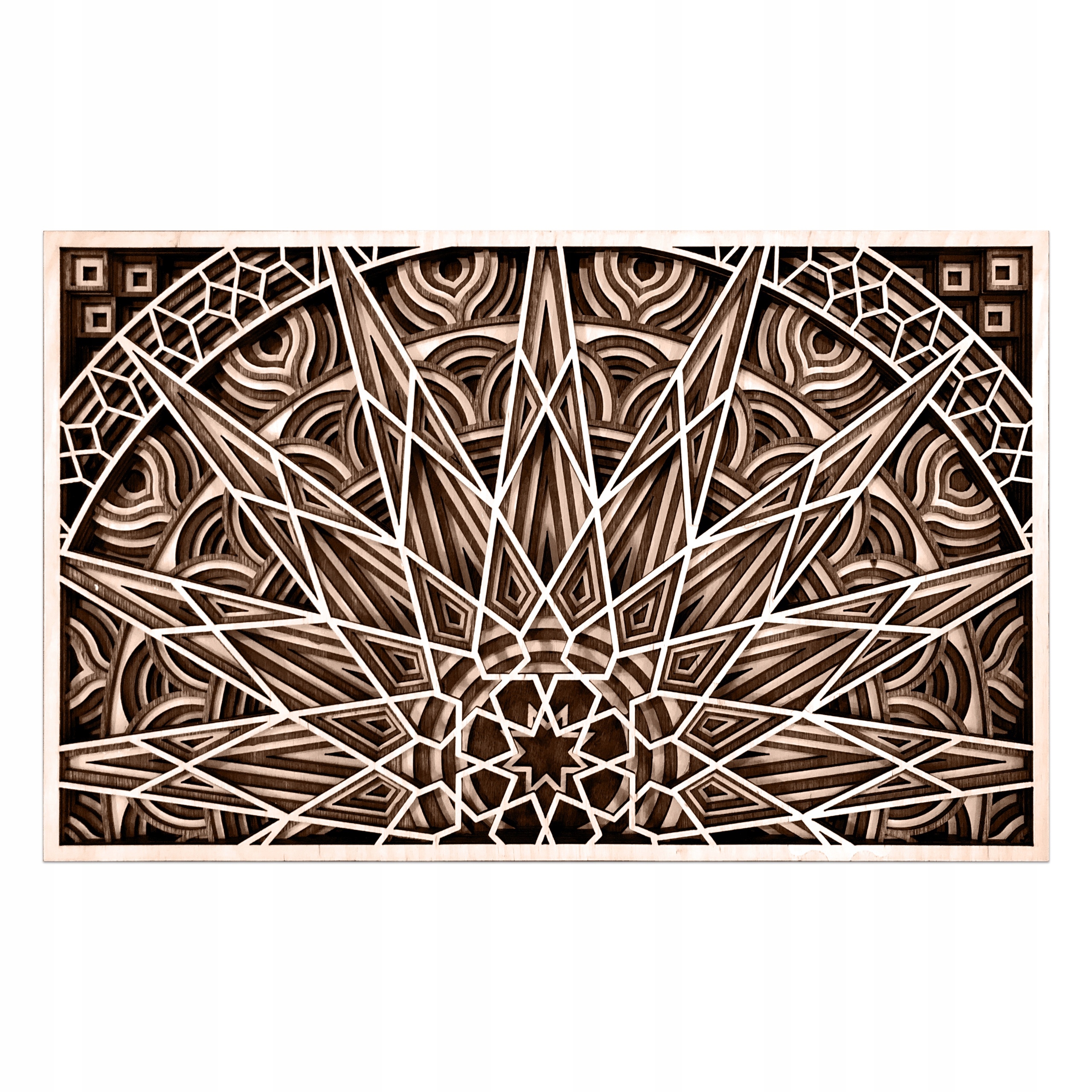 

Mandala drewno 8 warstw dekoracja na ścianę -Laser