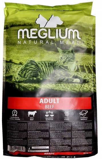 Levně Meglium Cat Adult Beef 10kg Krmivo pro dospělé kočky s hovězím masem 10 kg