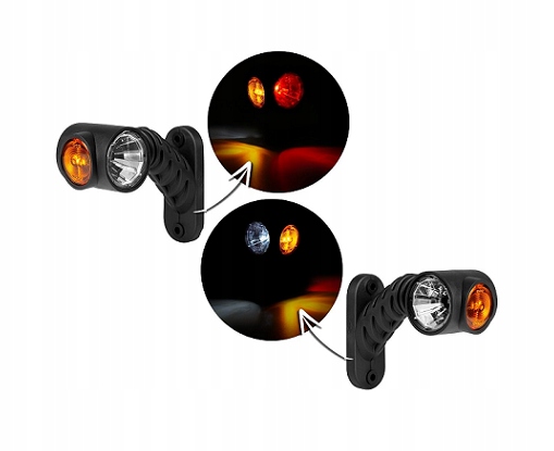 Obrysové lampy na šikmém, krátkém výložníku LD 2180 2181 Graphite