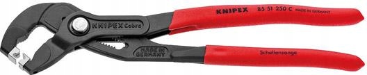 Kliešte na pásky typu Click na hadice (85 51 250 C) Knipex