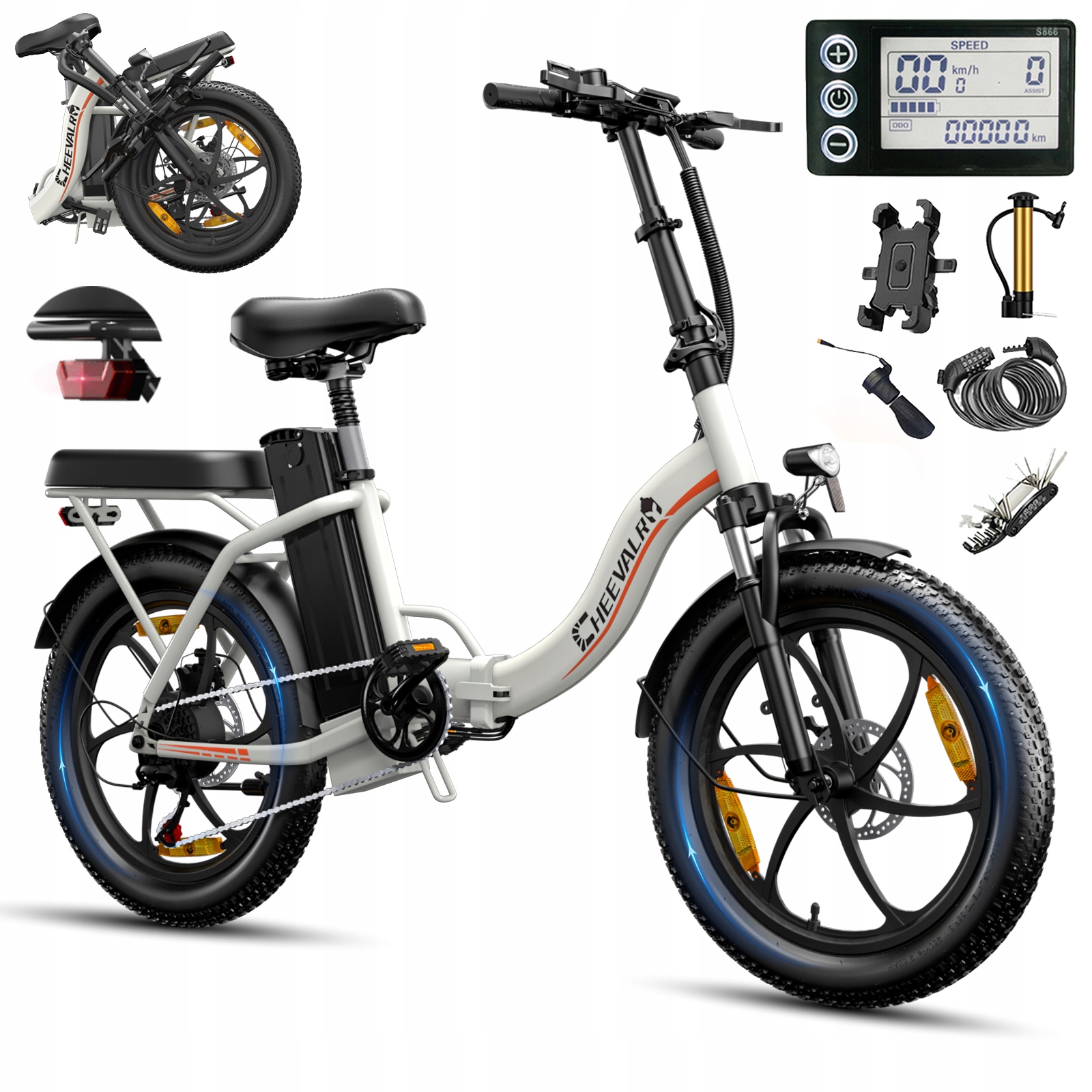 Elektrokolo Cheevalry 250W 48V16AH 100KM 20" elektrokolo Shimano 7 rychlostní
