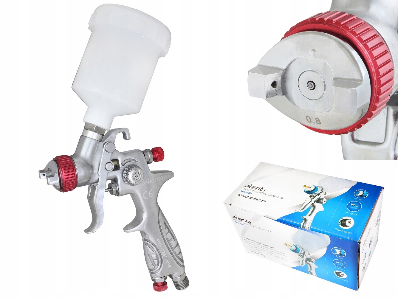 Pistolet lakierniczy Auarita Mini Hp dysza 0,8 mm