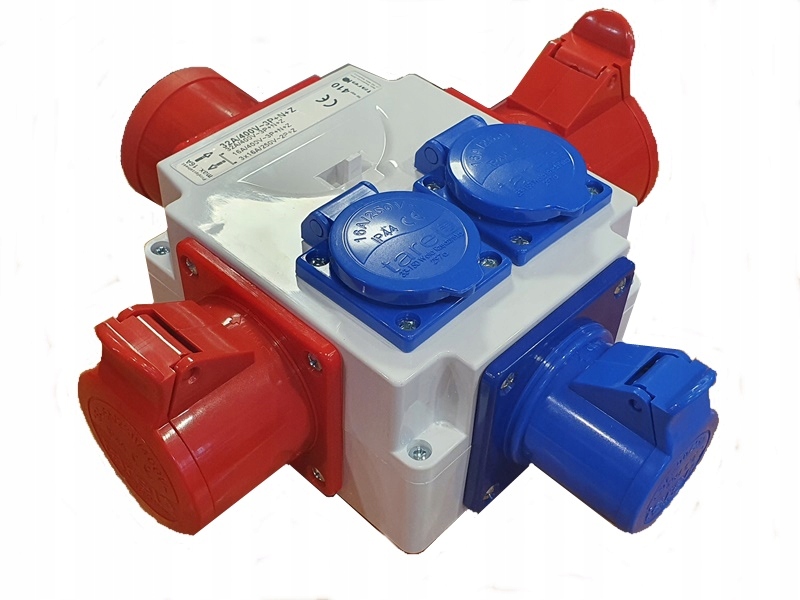 Rozgałęźnik siłowy wtyk 32A/5 Gn. 32A/5 Gn. 16A/5 3x Gn. 230V IP44