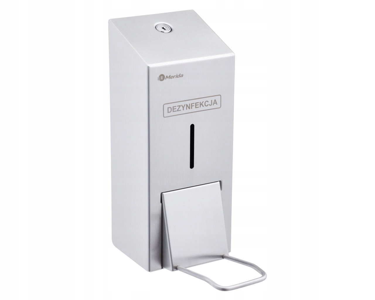 Merida Stella Lakťový Dávkovač Dezinfekčného Prostriedku 800 ML, Matná Oceľ