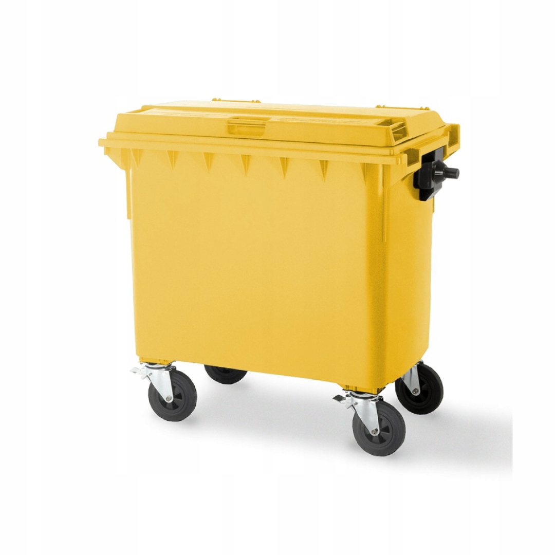SEGREC Zestaw 4 Kosze 660L Premium (Papier Szkło Plastik/Metal Zmieszane) Pojemność 660 l