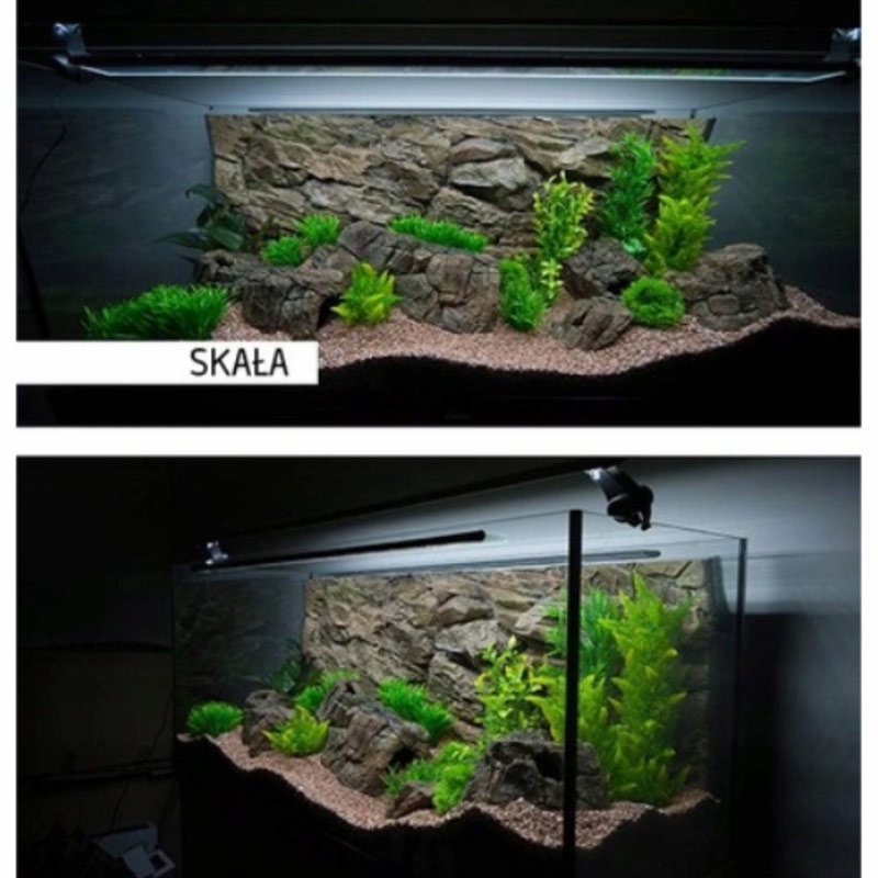 KONŠTRUKČNÉ POZADIE 3D akvárium skalná šedá 80x40 Výška 40 cm