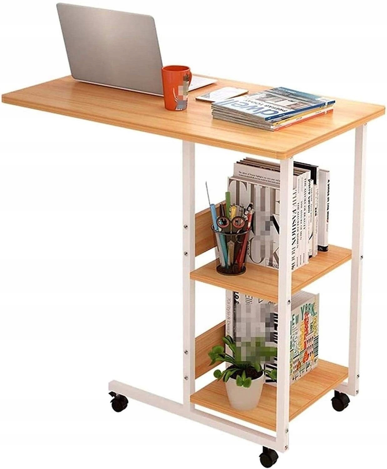 Mobilne Biurko Przyłóżkowe boczne regulowane na kółkach stolik Pod Laptop