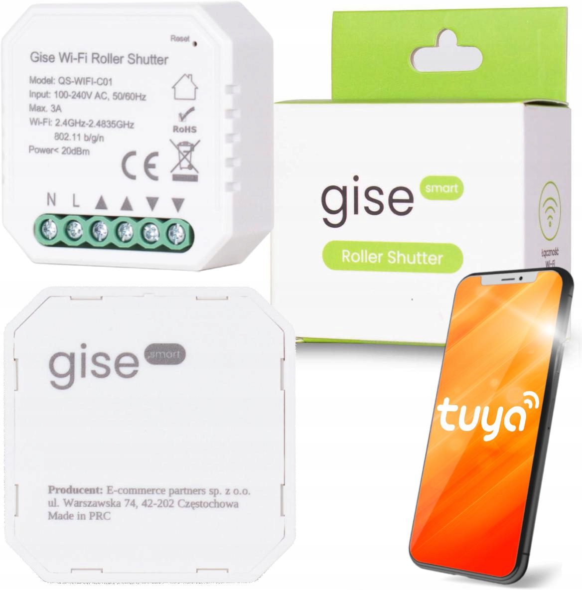 

Gise Smart Sterownik Rolet Silników WiFi 2 kanały