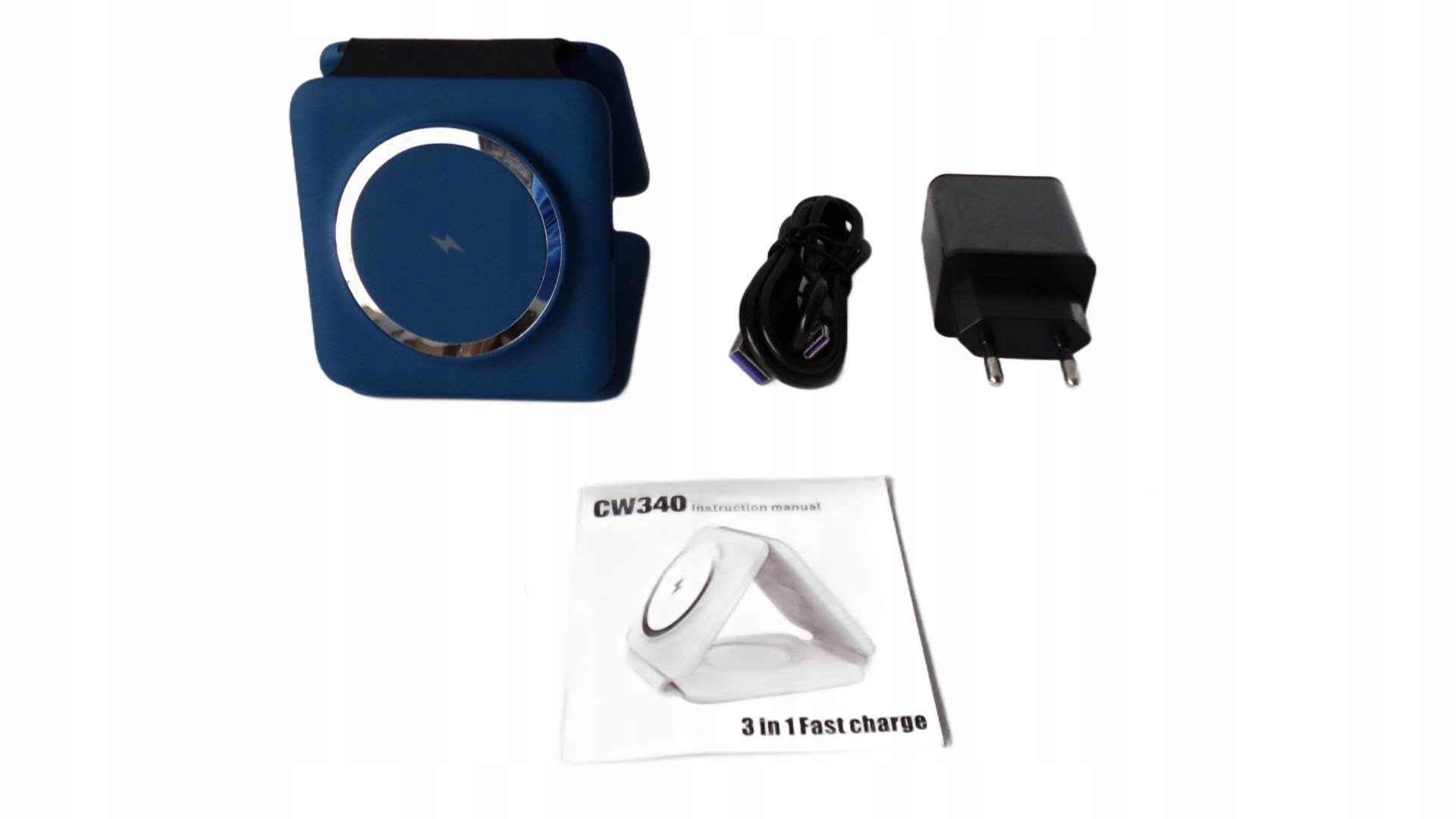 Bezdrátová Indukční Nabíječka 3V1 Telefon Hodinky Sluchátka Magsafe