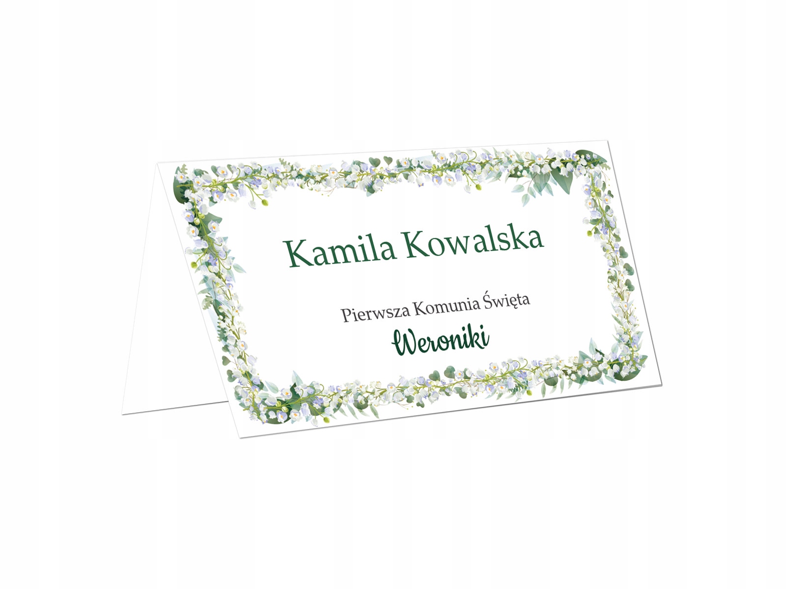 

Wizytówki personalizowane 15 szt Komunia Winietki